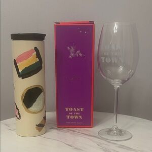 Kate Spade Multicolor Wine Glass and